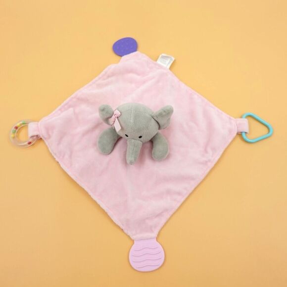3 Lovey Elegant Baby Organics Blankie - Bear Baby Gear - Elephant Modern Baby - Picture 5 of 12